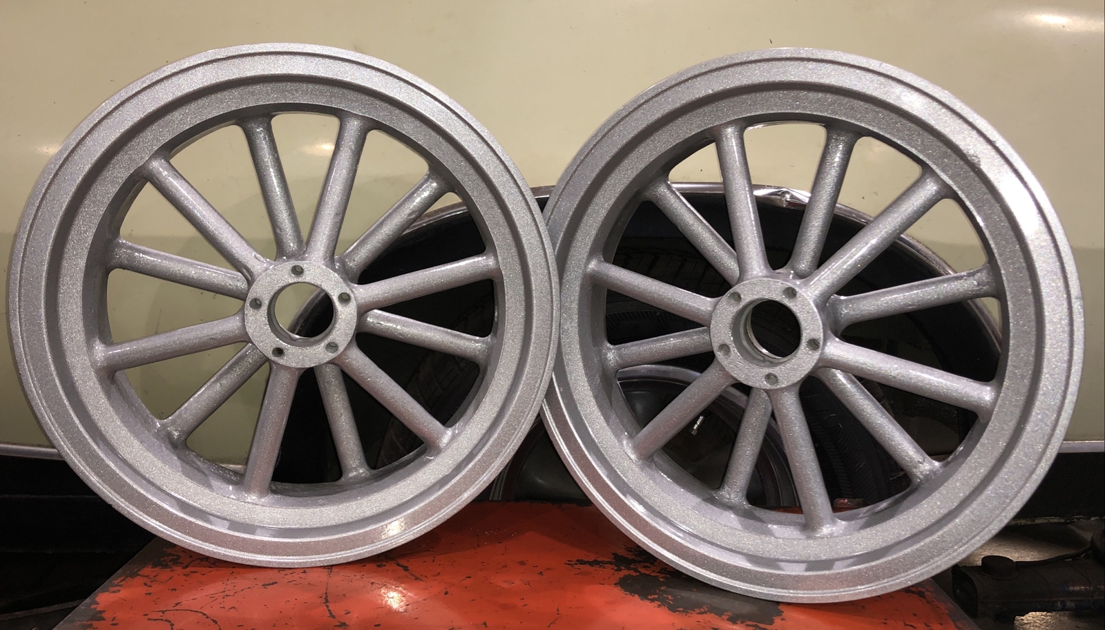 VTG Performance Machine PM Motorcycle Gasser VW Spindle Mount 12Spoke