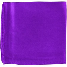 MANZO Men's Polyester Shiny Finish Pocket Square Hankie Purple formal wedding