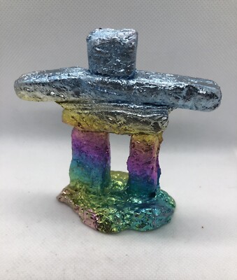 Bismuth crystal Rainbow Inukshuk