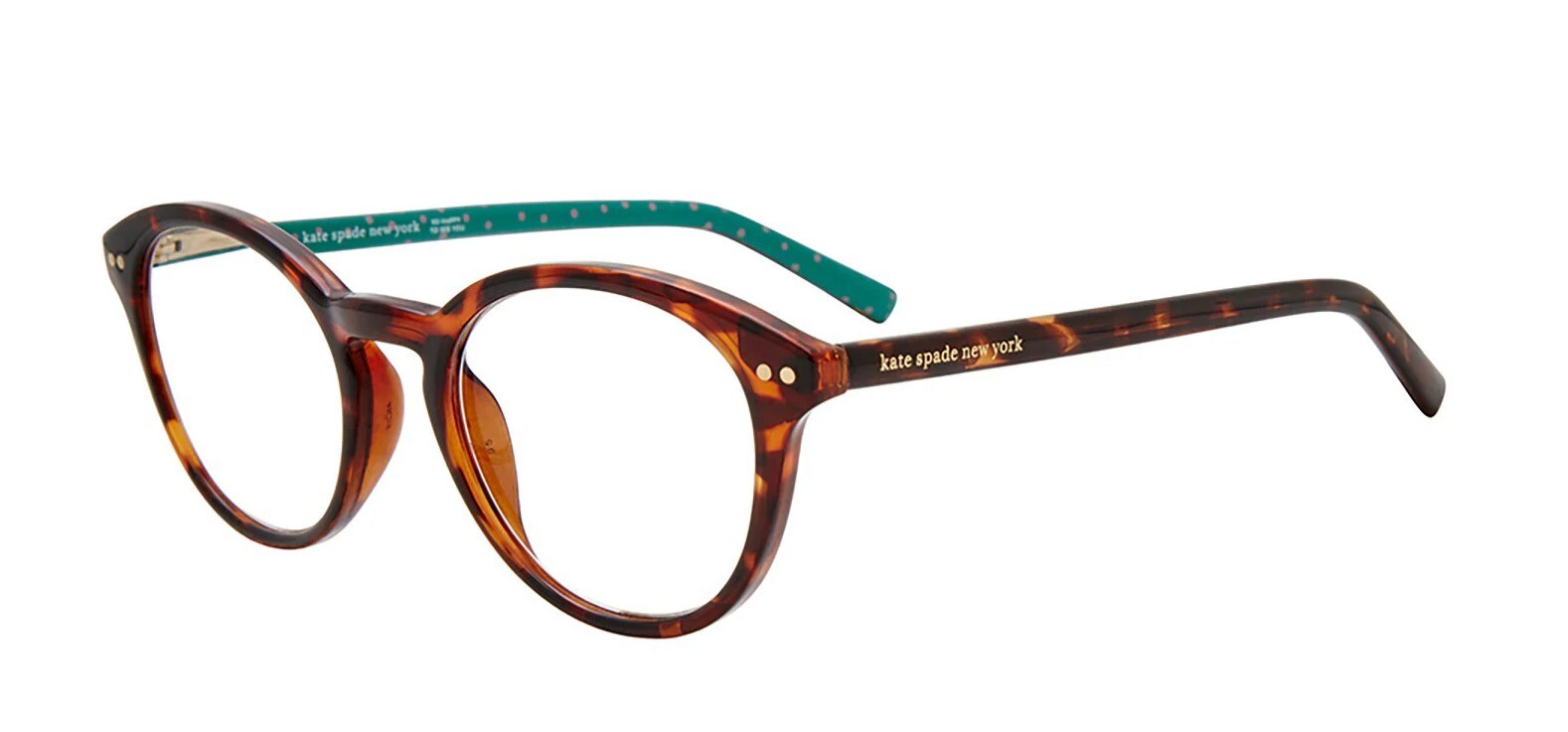 New Kate Spade Plastic Round Reading Glasses Kinslee/BB 0086/G6 Dark Havana 48mm