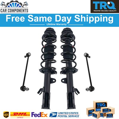 TRQ Front Loaded Complete Strut Spring Assembly Kit 4pc For 2012- 2019 Nissan