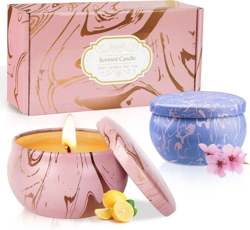Scented Candle Gift Set – 2 Pack Aromatherapy Candles, Long-Lasting Gift