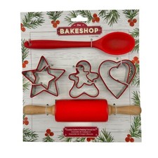 The Bakeshop Cookie Cutter Baking Utensil Set Christmas Cutters Spoon Roller