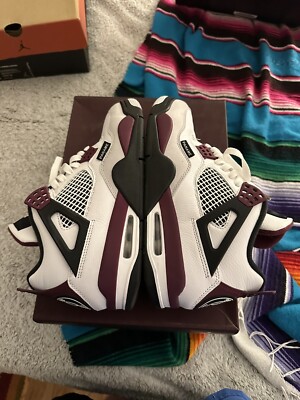 Size 8 - Jordan 4 Retro x Paris Saint-Germain Bordeaux 2020