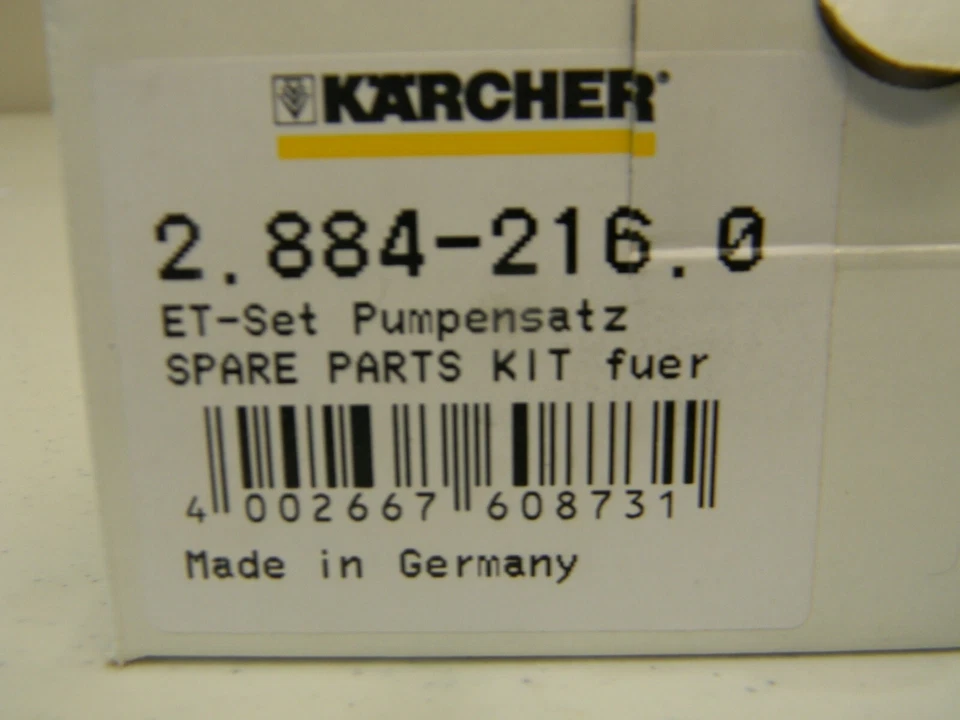 Karcher 2.884-216.0 Juego de Kit de Reparación de Bomba de Lavadora a Presión HD 3000 DH HD 3101 DR Foto 4 de 4
