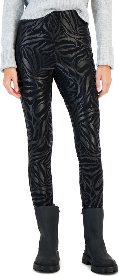 Брюки женские Inc International Concepts средний анималистический принт понте узкие черные - Изображение 2 из 4
