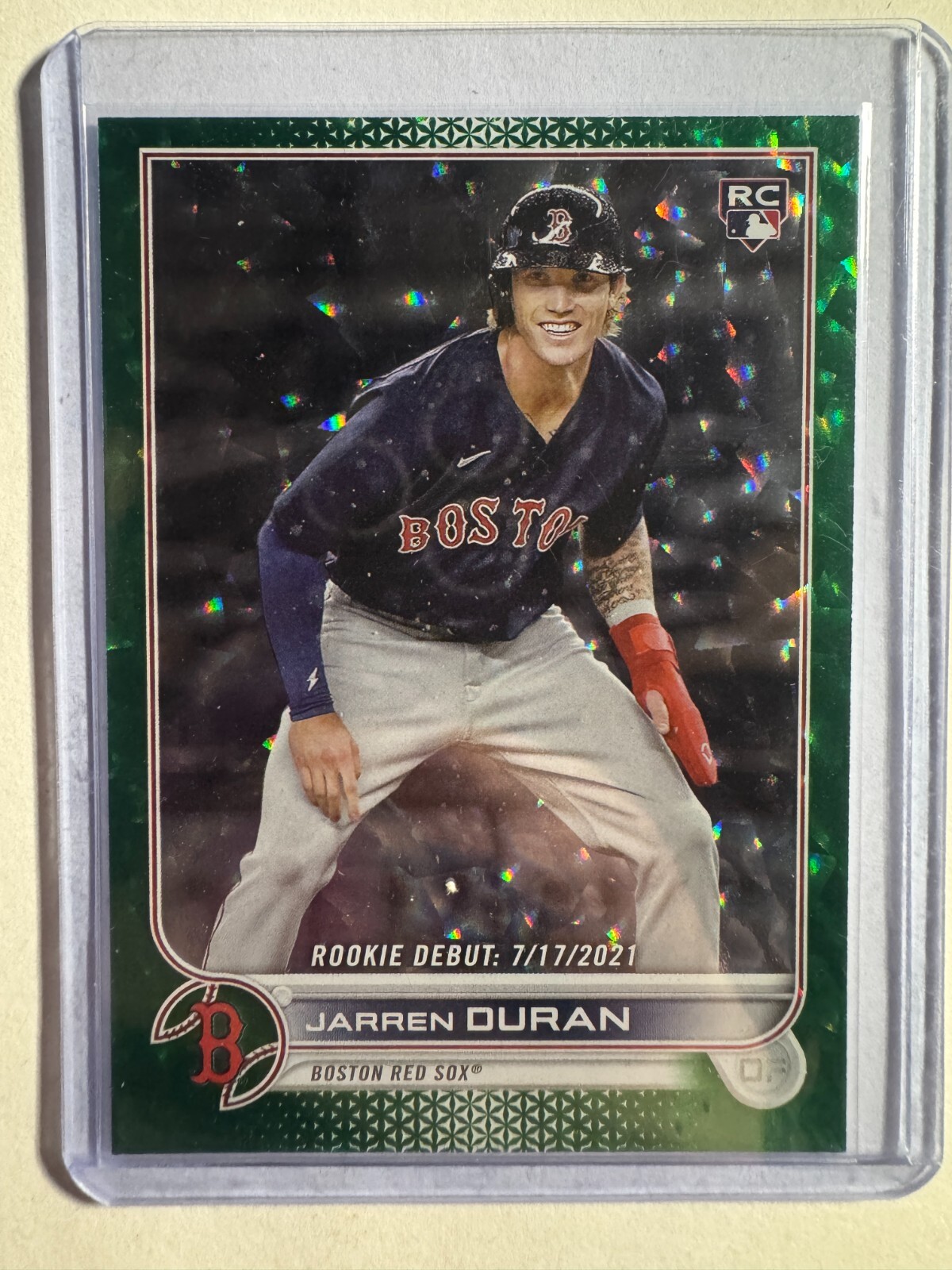 K282,755 - 2022 Topps Update Green Foil #US118 Jarren Duran RD #/499