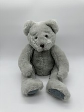 Russ Berrie LYNDON Bear Retired Nr 712 Grey Plush Caress Soft Pets