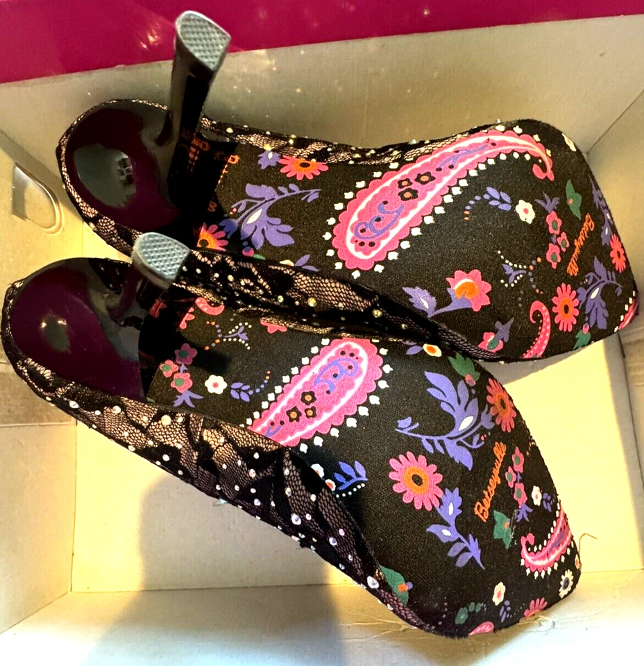 Betseyville красивый черный кружева стразы насосы ~ размер обуви 7,5 ~ - Изображение 4 из 4