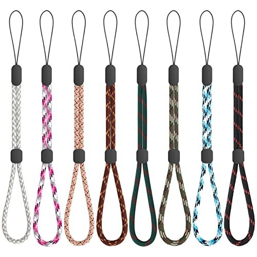 8 Pcs Hand Wrist Strap Lanyard Adjustable Rope for Mobile Phone Camera Key