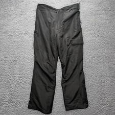 Slalom Snow Pants Mens XL Black Adjustable Waist Button Pockets Ski Snowboard