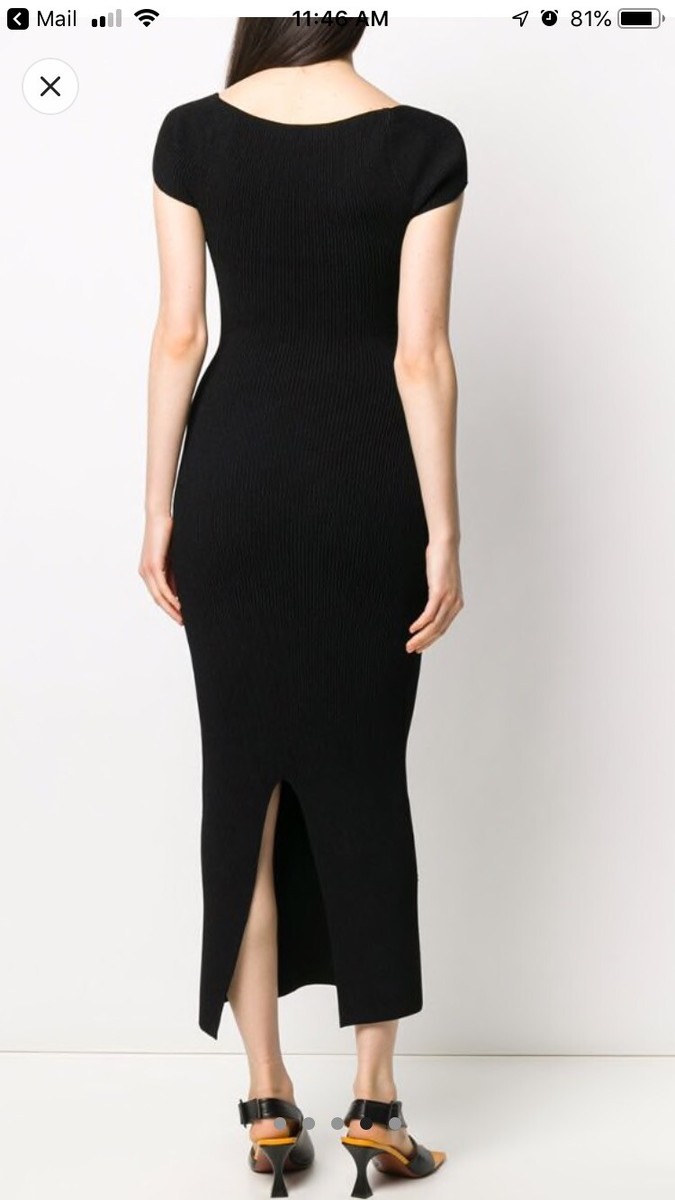 Ladies SweetHeart Neckline Ribbed Dress Size M (8) -Black | eBay