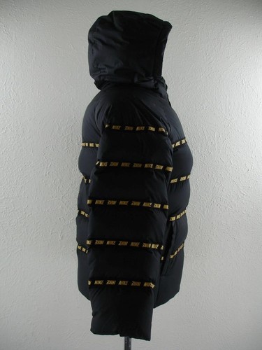 Nike Big Boys M Negro Dorado Cremallera Completa Plumón Relleno Puffer Chaqueta Parka CU9154-013 - Imagen 7 de 22