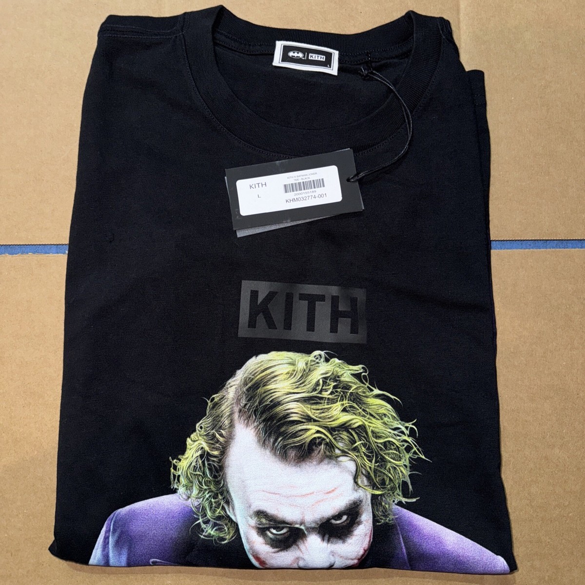 Kith Batman Joker Tee Shirt - Black Heath Ledger Dark Knight Size
