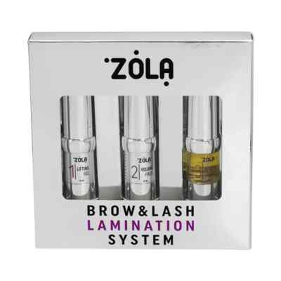 ZOLA Brow&Lash Lamination System Lifting 3x10ml Gel + Volume Fixer + Keratin Serum