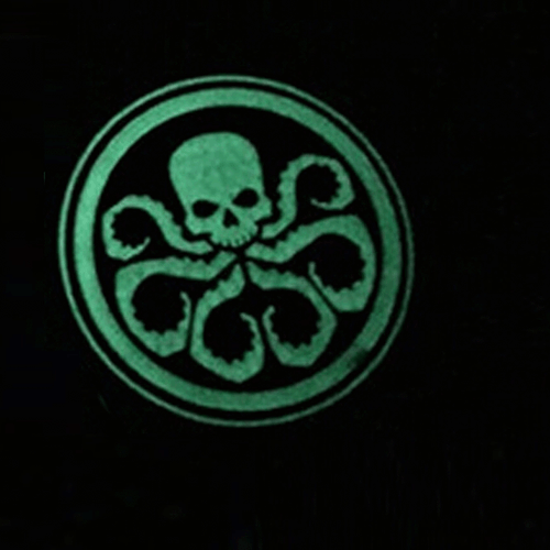 Parche de gancho de goma 3D PVC Luminoso Hydra Logo Capitán América Hydra Avengers - Imagen 1 de 7