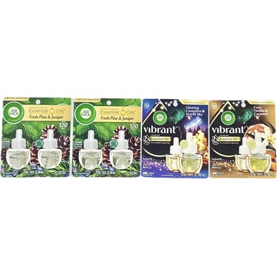 4 Air Wick 1.34 fl. oz. Scented Oil Twin Plug-In Refills, Air Fresheners Limited