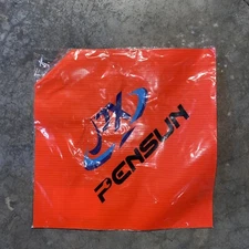 Pensun Orange Hi Vis Reflective Safety Flag w Elastic Band 11-3/4"x11-3/4"