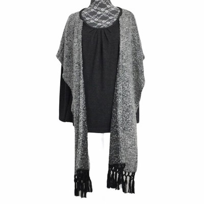 sweater with attached scarf