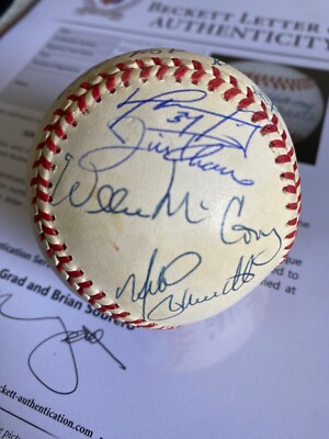 シ*ウ様 レア 500号  Run Club 8人 直筆サインボール 500 home run club signed ball baseball with 13 Signatures! Beckett