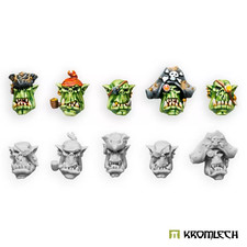 Orc Corsairs Kaptin Heads x5 Kromlech Badrukk Freebooterz Pirate Ork Flash Gitz