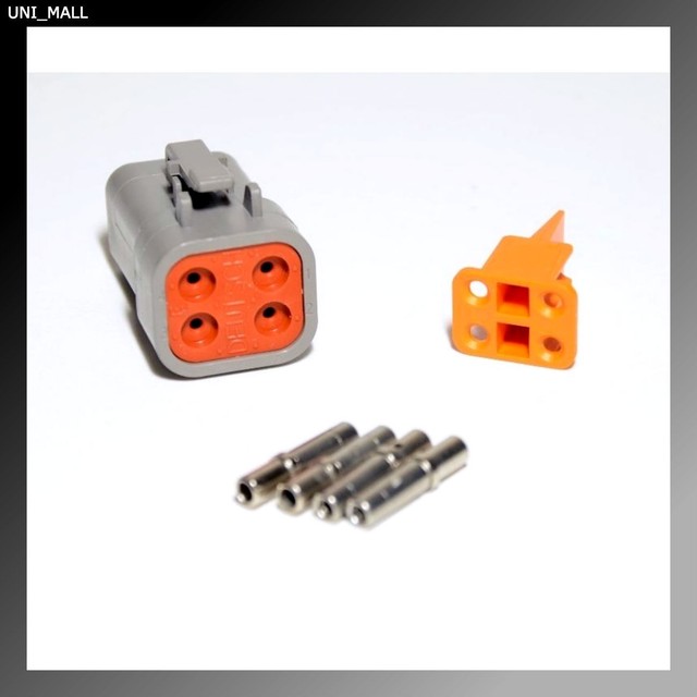 Deutsch DTP 4Pin Genuine Female Connector Kit 1214AWG Solid Sockets