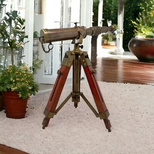 Nautical Decor Telescope Brass Vintage Tripod home decorative Marine gift idea