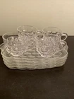 Vintage Set Of 4 Yorktown Snack Set Federal Glass Company original Box