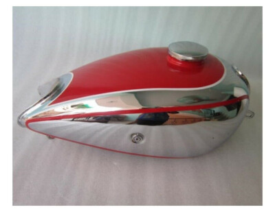 Horex Regina Chrome And Red Painted Steel Petrol Tank With Cap Small Version