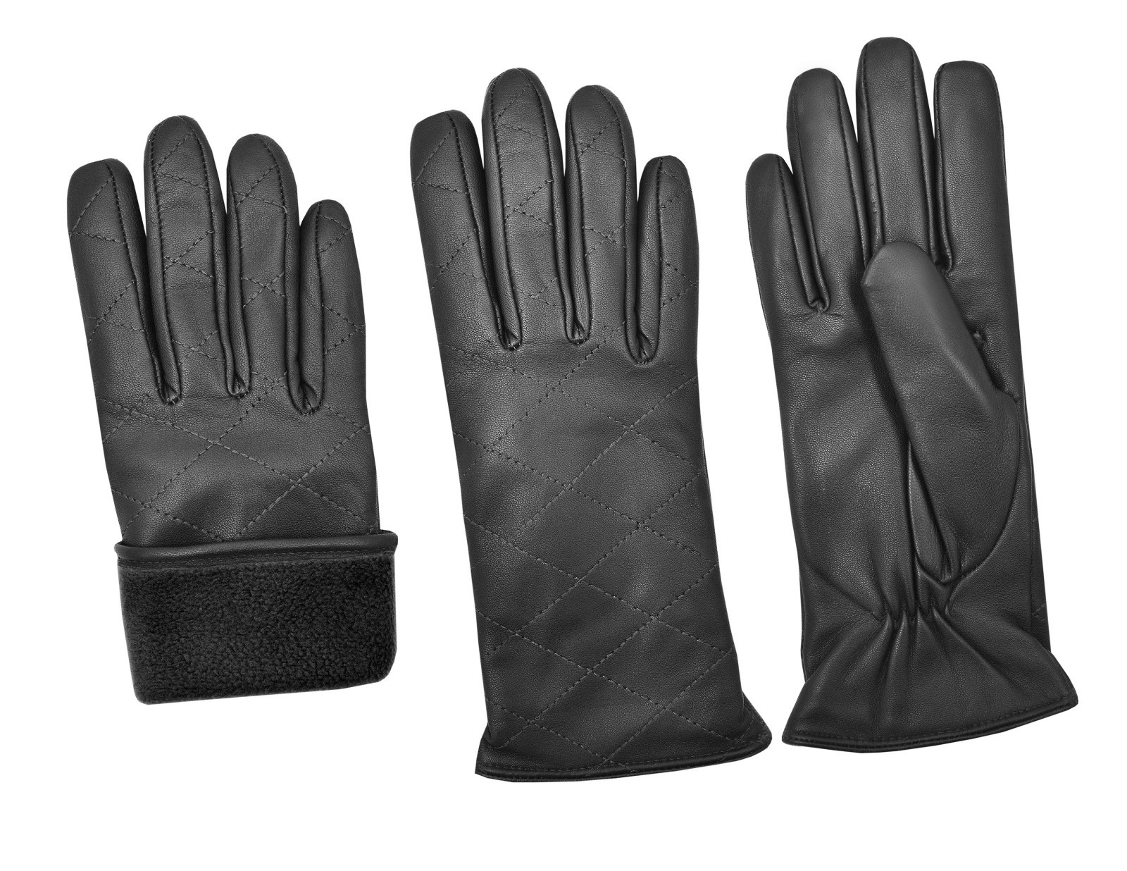 WOMEN'S LEATHER WINTER DRIVING GLOVES CHAUFFEUR CAR BIKE RETRO STYLE