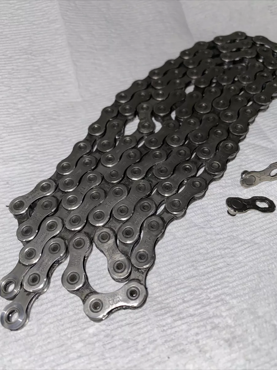 Shimano Dura-Ace CN-HG901-11 11 Speed Super Narrow Bike Chain Used 110 Links Shimano Dura-Ace CN-HG901-11 11 Speed Super Narrow Bike Chain Used 110 Links