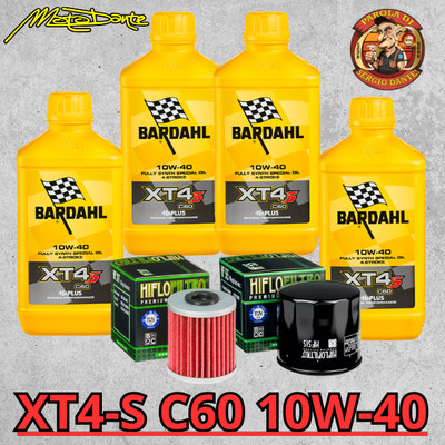 4 Liter Bardahl XT4-S C60 4T 5W-40 - Ölfilter Hiflo HF160