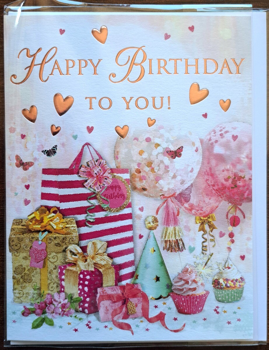 Female Happy Birthday To You Card. 19x13cm (8x6 Inches)