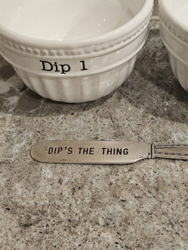 Mud Pie Dip's the Thing Stacked Dip Cups Ceramic - Picture 4 of 8