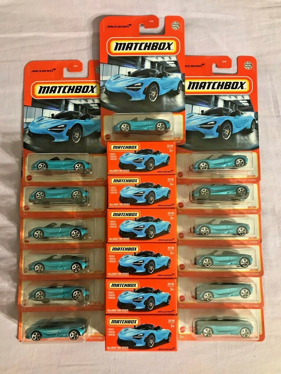 19x 2021 MATCHBOX MCLAREN 720S SPIDER POWER GRAB & CARDED **NEW
