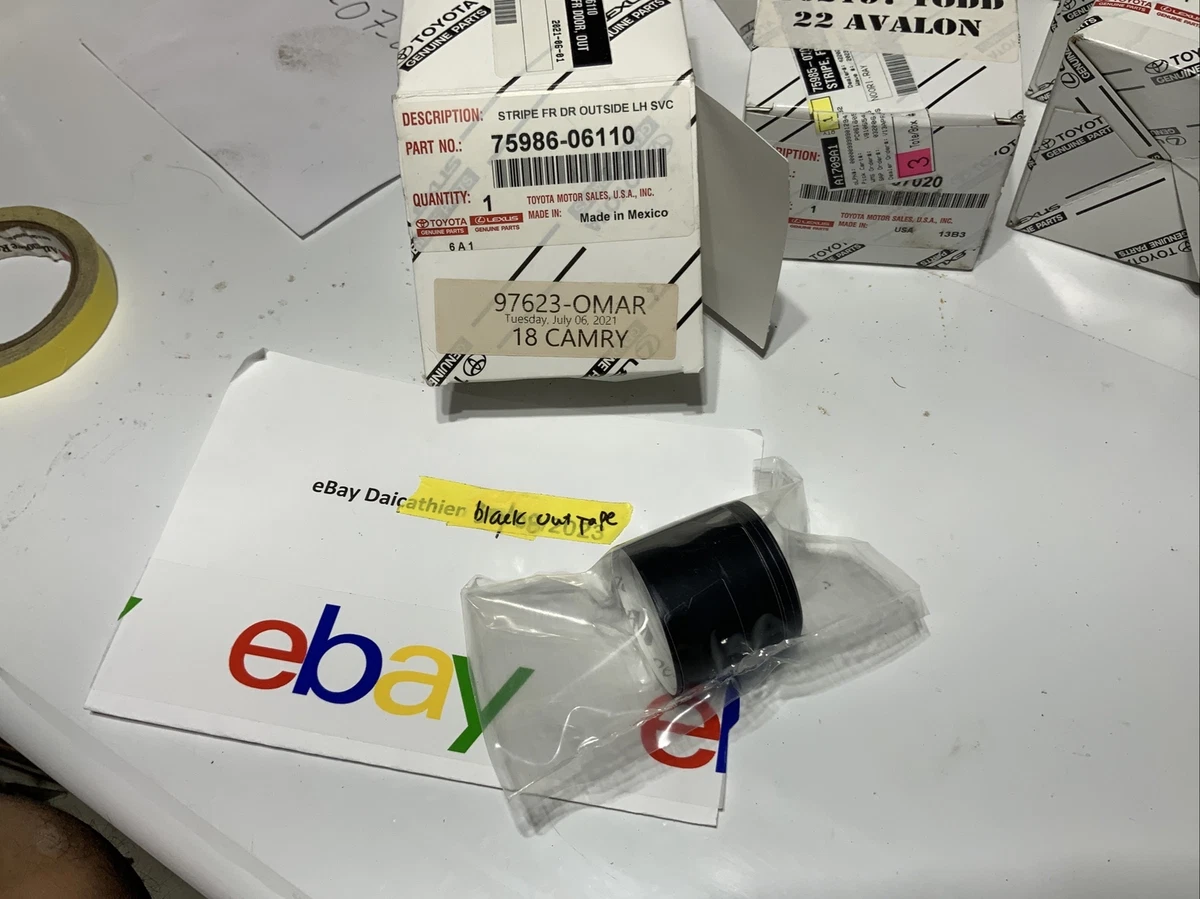 2018-2023 Toyota Camry Front Left Door Upper Black Out Tape 75986 