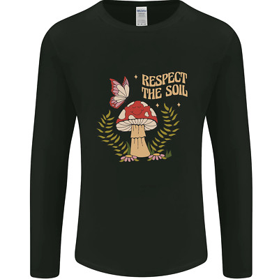 Respect The Soil Frog Climate Change Hippy Herren Long Sleeve Maglietta