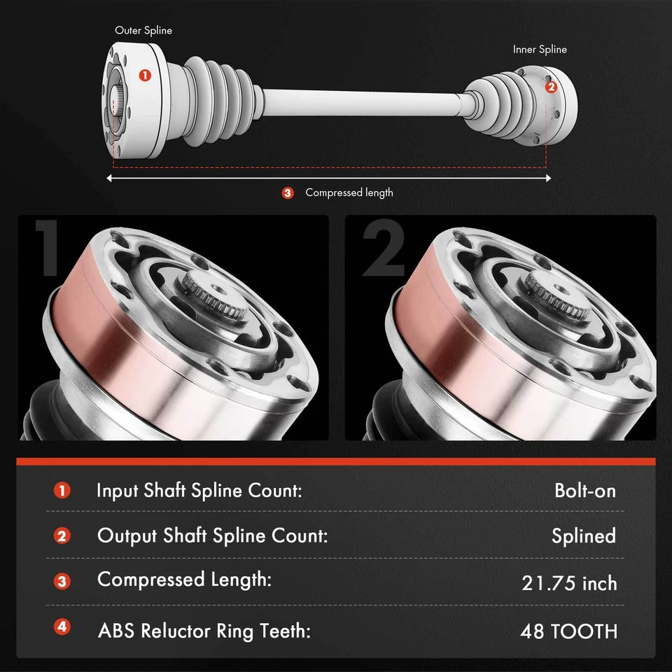 Conjunto de eje CV delantero izquierdo y derecho de 2 piezas para Lexus ES300 RX300 Toyota Camry 3,0 L Foto 2 de 4