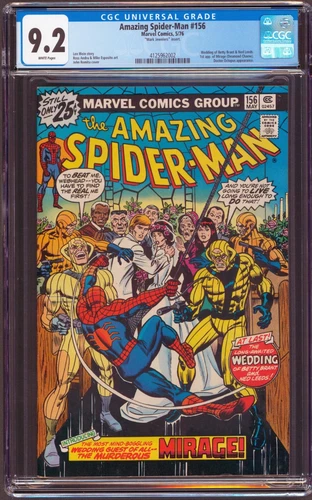 Amazing Spider-Man #156 Mark Jewelers CGC 9.2 NM- WP 1976 Marvel Comics