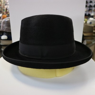 LONG HAIR FUR FELT HOMBURG DRESS HAT 