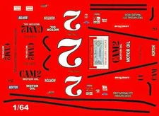 #2 Bobby Allison - Dave Marcis CAM2 1/64th Scale Slot car WATERSLIDE DECALS