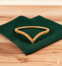 0.110 ct Vintage CZ Curved Wedding Band   V Shap Ring 92.5 sterling silver