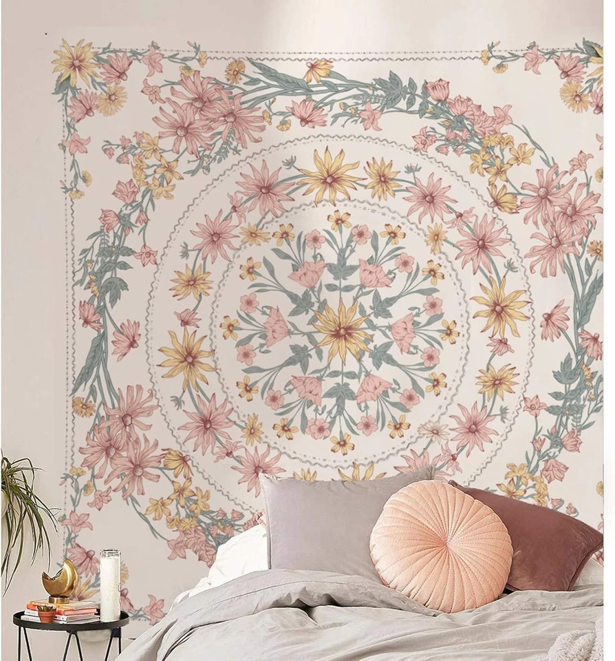 Tapiz mandala cosido a mano 59,1 x 80 pulgadas | Interior Exterior Estilo bohemio Foto 4 de 4