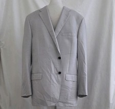 Hickey Freeman Gold Label Line Sport Coat Blazer Jacket / Wool Silk / Gray 48 L