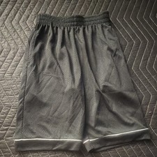 Athletex Boys Black Mesh Athletic Shorts Elastic Waist Lightweight Activewear