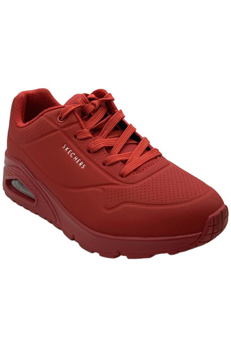 Skechers Women's Street UNO Stand On Air Lace-Up Sneaker Red