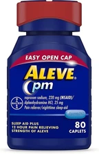 Aleve PM Caplets, Naproxen Sodium 220 mg (NSAID)/diphenhydramine HCl 25 mg,...