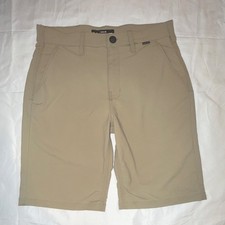 Hurley Boys Size 16 Hybrid Walk Shorts Khaki Beige Excellent Condition