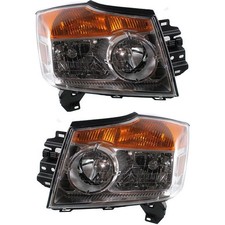 Headlights Headlamps Set For 2008-2015 Nissan Armada Left And Right Pair