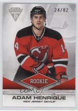 2011 Panini Titanium Rookie Draft Position Number 24/82 Adam Henrique #189 0a6